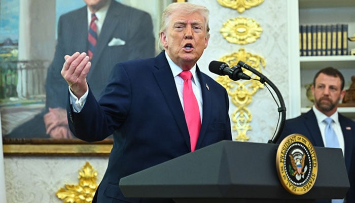 امریکی صدر ڈونلڈ ٹرمپ---فوٹو بشکریہ بین الاقوامی میڈیا