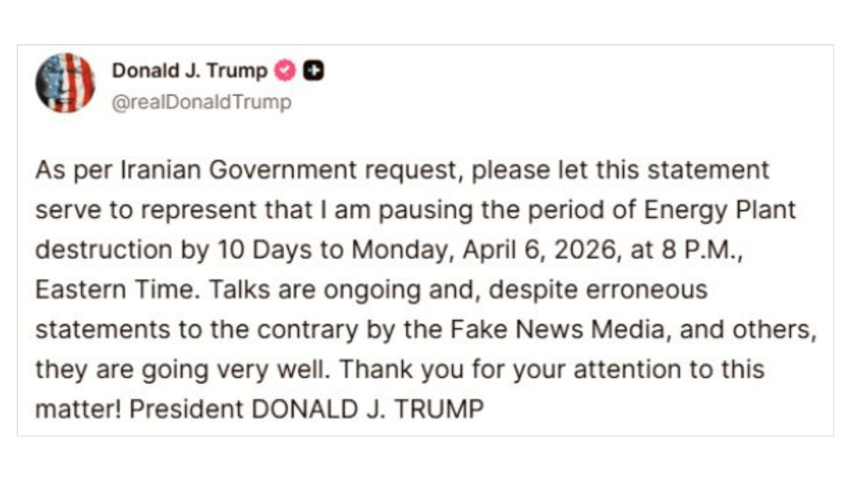 Trump extends 10-day pause on Iran energy plant strikes, hints at new talks