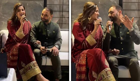 فضا علی کی شوہر کیساتھ رومانوی گانا گاتے ویڈیو وائرل