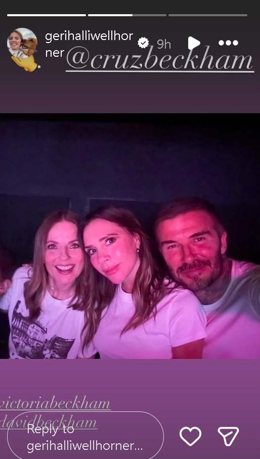 Victoria and David Beckham join Geri Halliwell at Cruz’s London gig