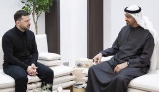 یوکرنی صدر کی اماراتی صدر سے ملاقات، ایرانی حملوں کی مذمت