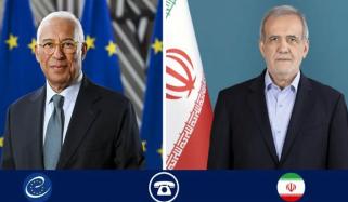 صدر یورپی کونسل کی ایرانی ہم منصب مسعود پزشکیان سے ٹیلیفونک گفتگو