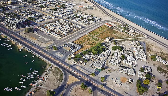 ام القیوین کا ایک فضائی منظر(تصویر سوشل میڈیا)۔