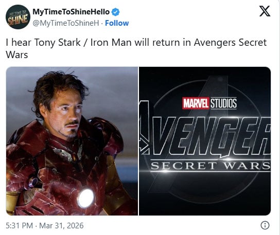 Avengers: Secret Wars set to be released in theatres in December 2027