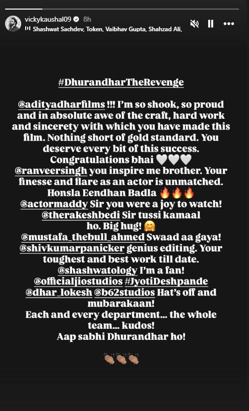 Vicky Kaushal makes huge claim about Ranveer Singh amid ‘Dhurandhar 2’ success