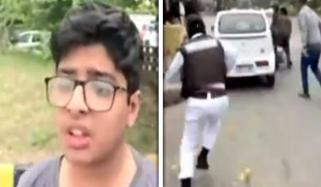 کراچی: ڈئی آئی جی ٹریفک کی موجودگی میں کم عمر لڑکا پولیس کے روکنے کے بعد فرار