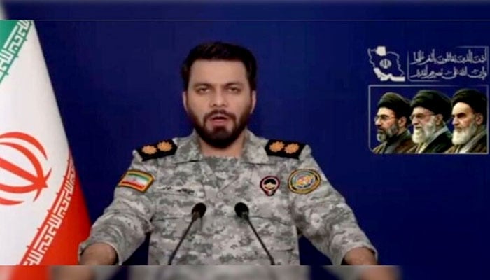 ایران کے خاتم الانبیاء سینٹرل ہیڈکوارٹرز کے ترجمان ابراہیم ذوالفقاری— تصویر غیر ملکی میڈیا