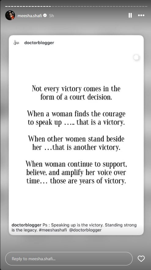 Meesha Shafi breaks silence after losing defamation case against Ali Zafar