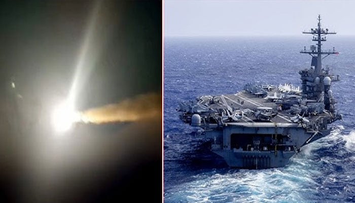 ایران کا یو ایس ایس ابراہام لنکن پر کروز میزائلوں سے حملہ