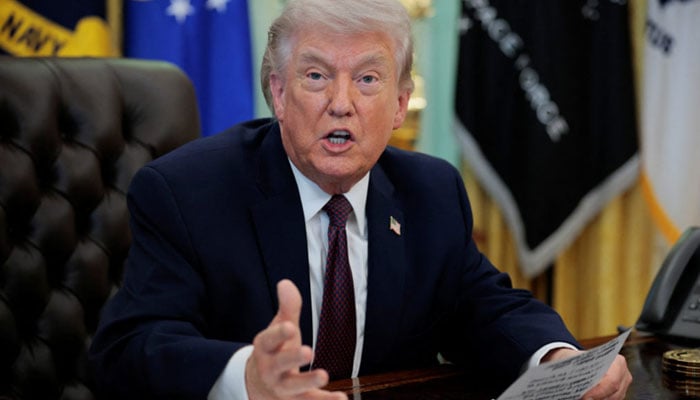 امریکی صدر ڈونلڈ ٹرمپ—فائل فوٹو