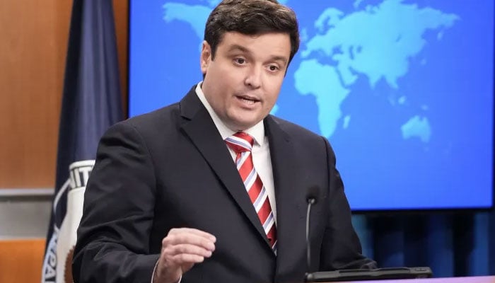 امریکی محکمۂ خارجہ کے ترجمان ٹومی پیگوٹ—فوٹو بشکریہ بین الاقوامی میڈیا