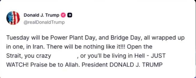 Trump issues stark warning to strike Irans infrastructure over Hormuz blockade