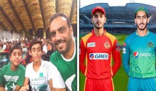 پی ایس ایل 11: باپ کی بیٹے کی گراؤنڈ میں تصاویر بنانے والی ویڈیو وائرل