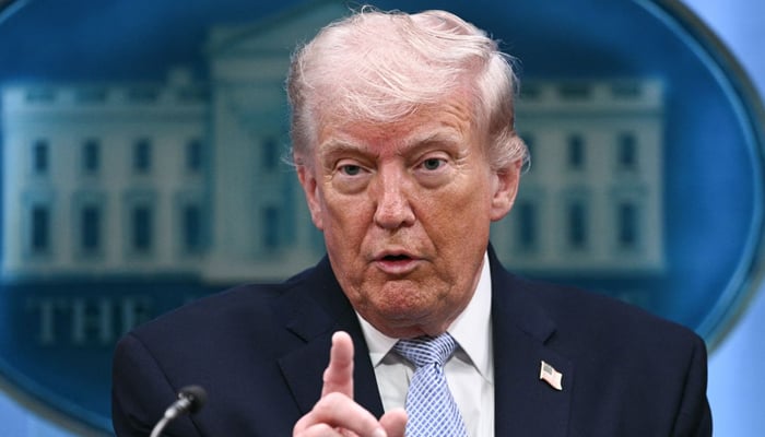 امریکی صدر ڈونلڈ ٹرمپ—فائل فوٹو