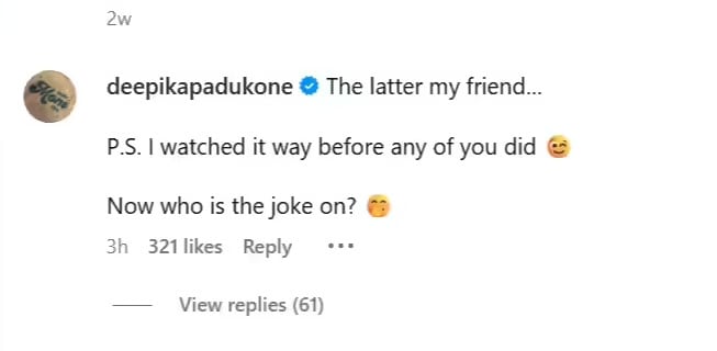 Deepika Padukone addresses her silence on Dhurandhar The Revenge