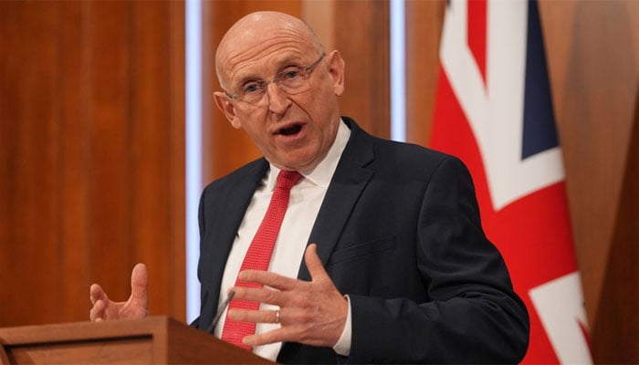 برطانوی وزیر دفاع جان ہیلی(تصویر سوشل میڈیا)۔