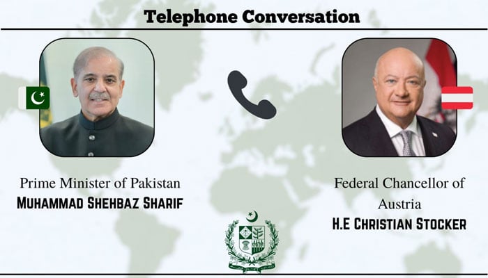آسٹریا کے وفاقی چانسلر کا وزیرِاعظم شہباز شریف سے رابطہ، ایران امریکا جنگ بندی کو برقرار رکھنے پر زور