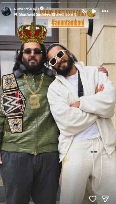 Ranveer Singh/ Instagram Stories