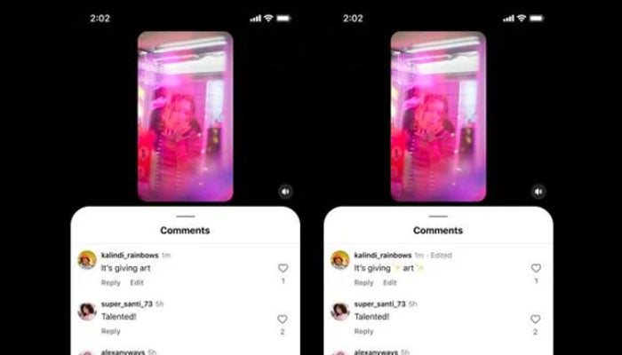 Instagram allows users to edit comments after posting