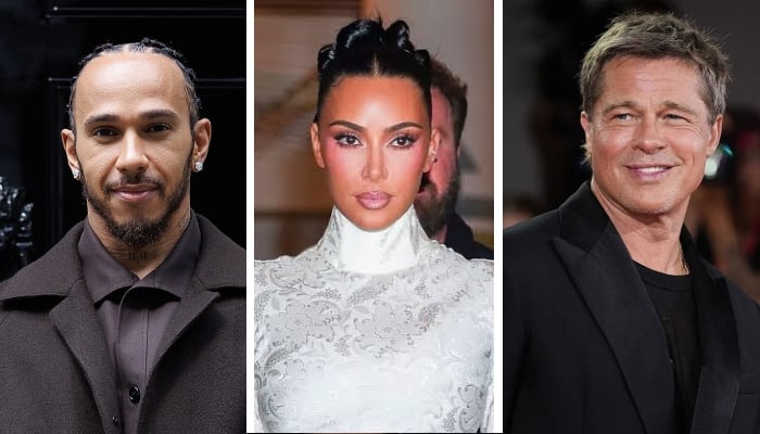 Kim Kardashians master plan to get closer to Brad Pitt using Lewis Hamilton exposed