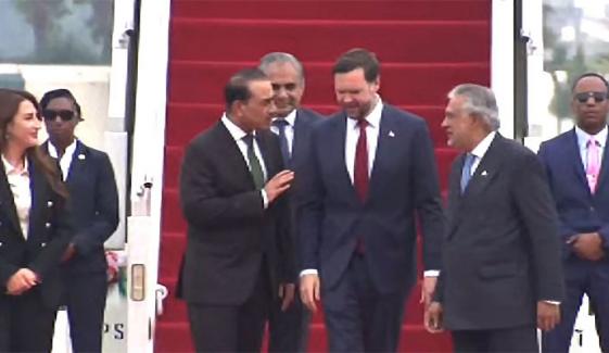 اسلام آباد: امریکی نائب صدر جے ڈی وینس کا استقبال فیلڈ مارشل عاصم منیر نے کیا