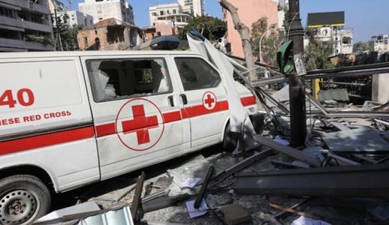 لبنان: اسرائیل کا ریڈ کراس سینٹر پر حملہ، 1 شخص جاں بحق