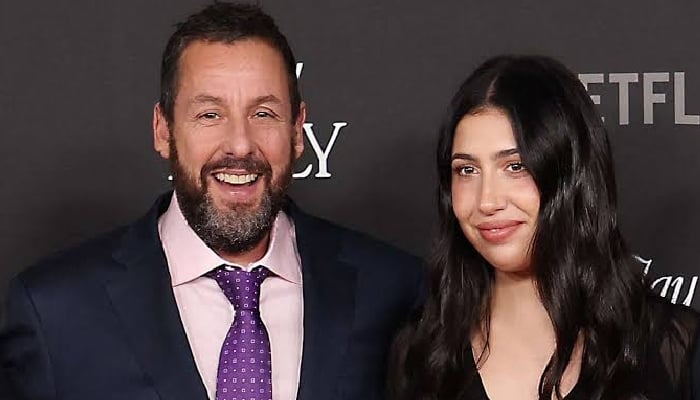 Adam Sandler roots for daughter Sadie as she captivates at Roommates premiere