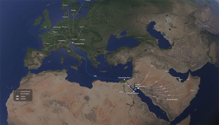بحیرہ احمر میں سعودی عرب کا نیوم پورٹ بڑا تجارتی مرکز بن گیا