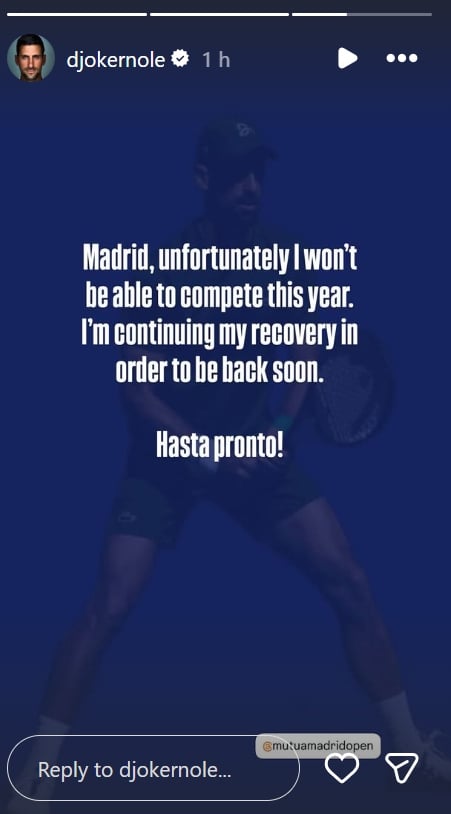 Novak Djokovic Instagram