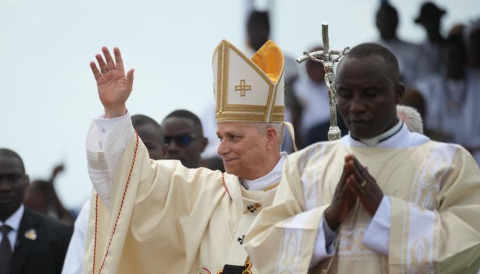 The world is ‘being ravaged by a handful of tyrants,’ said Pope Leo XIV