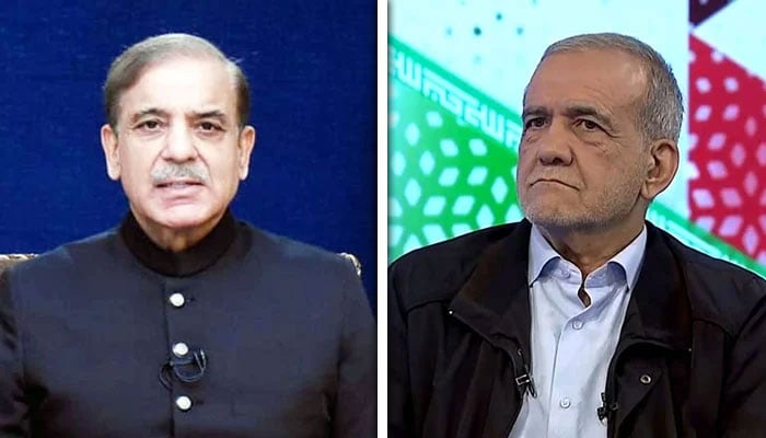 وزیراعظم شہباز شریف کی ایرانی صدر مسعود پزشکیان سے 45 منٹ طویل ٹیلفونک گفتگو