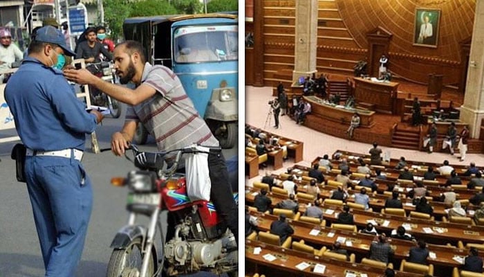 پنجاب: ٹریفک چلان میں کمی کا ترمیمی بل منظوری کیلئے پیش نہ ہو سکا