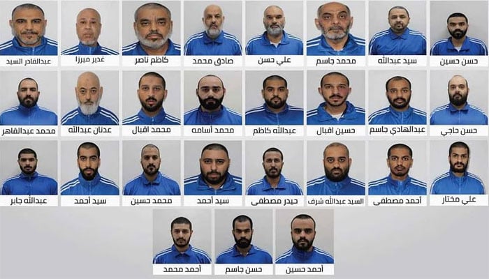 گرفتار کیے گئے افراد(تصویر بشکریہ گلف نیوز)۔