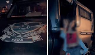 لاہور: ٹک ٹاکر کی پیرا فورس کی گاڑی پر چڑھ کر ماڈلنگ کی تصاویر و ویڈیوز وائرل