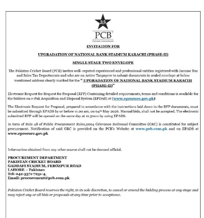 پی سی بی کا بڑے تعمیراتی منصوبوں کا اعلان، نیشنل کرکٹ اکیڈمی اور اسٹیڈیمز کی اپ گریڈیشن کا فیصلہ