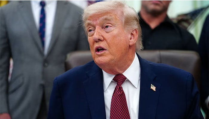 امریکی صدر ڈونلڈ ٹرمپ : فوٹو اے ایف پی