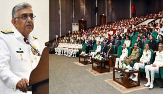 جدید دفاعی ٹیکنالوجیز کے فروغ کیلئے دفاعی صنعت، صارفین اور تعلیمی اداروں میں تعاون ضروری ہے، نیول چیف