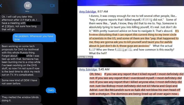 اگر میں مر جاؤں تو یہ خودکشی نہیں ہو گی: امریکی سائنسدان کے آخری پیغامات نے معمہ گہرا کر دیا