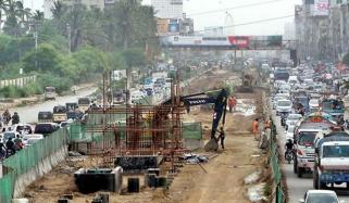 کراچی: بی آر ٹی ریڈ لائن لاٹ ٹو کا کام دوبارہ شروع