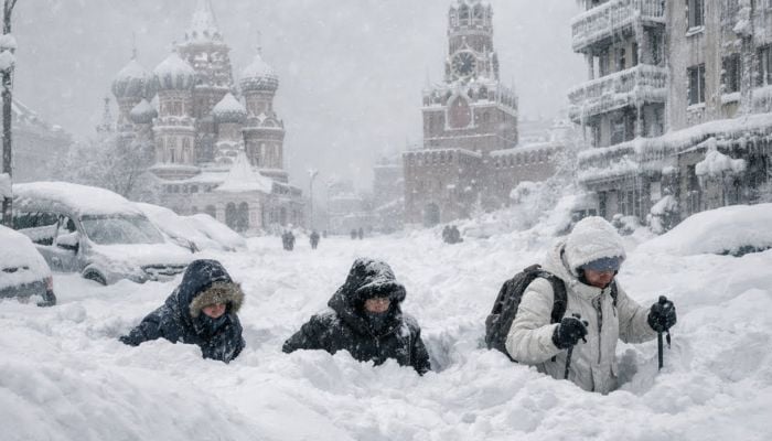 .Historic April Snow: Record-breaking storms hit Moscow and Western U.S
