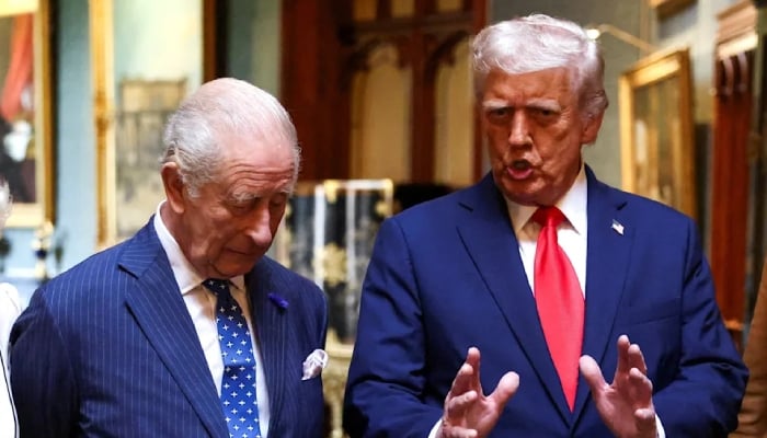 King Charles US visit: Trump breaches royal protocol at first meeting with monarch