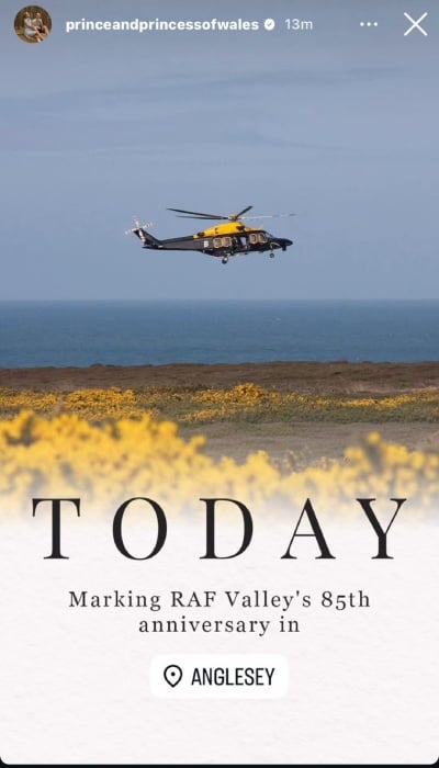 P.C. Prince and Princess of Wales/Instagram Stories