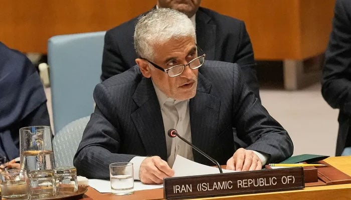ایران کے اقوامِ متحدہ میں سفیر امیر سعید ایروانی— فائل فوٹو