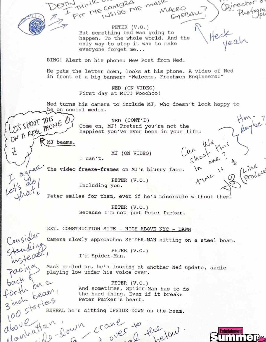 Spider-Man: Brand New Day script pages reveal Peter Park being entirely alone