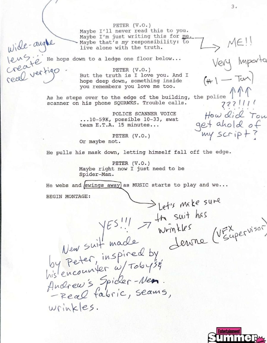 Spider-Man: Brand New Day script pages reveal Peter Park being entirely alone