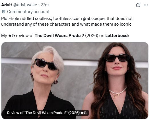 ‘The Devil Wears Prada 2’ imperfect or effortlessly charming? Critics roll out verdict