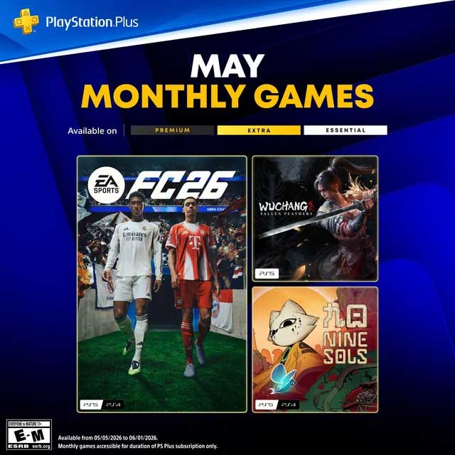 PS Plus May 2026 games: Nine Sols, Wuchang and EA Sports FC 26 revealed