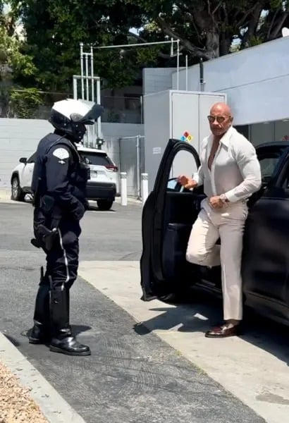 Dwayne Johnson stopped by police after attending Emily Blunt Walk of Fame event