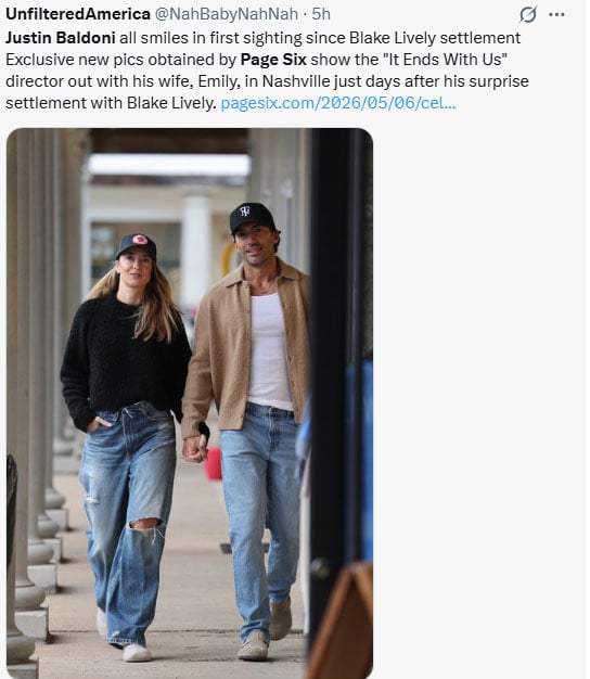 Justin Baldoni makes first public appearance after Blake Lively legal settlement