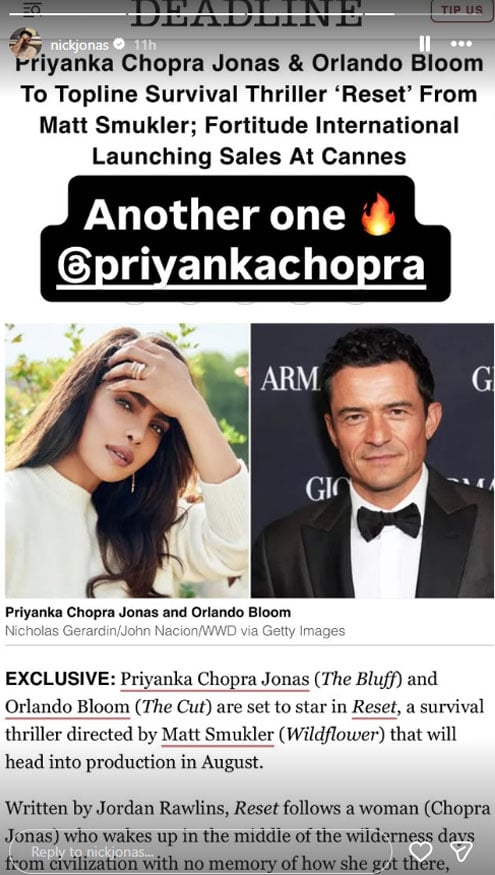 Priyanka Chopra’s new project with Orlando Bloom gets shout-out from Nick Jonas
